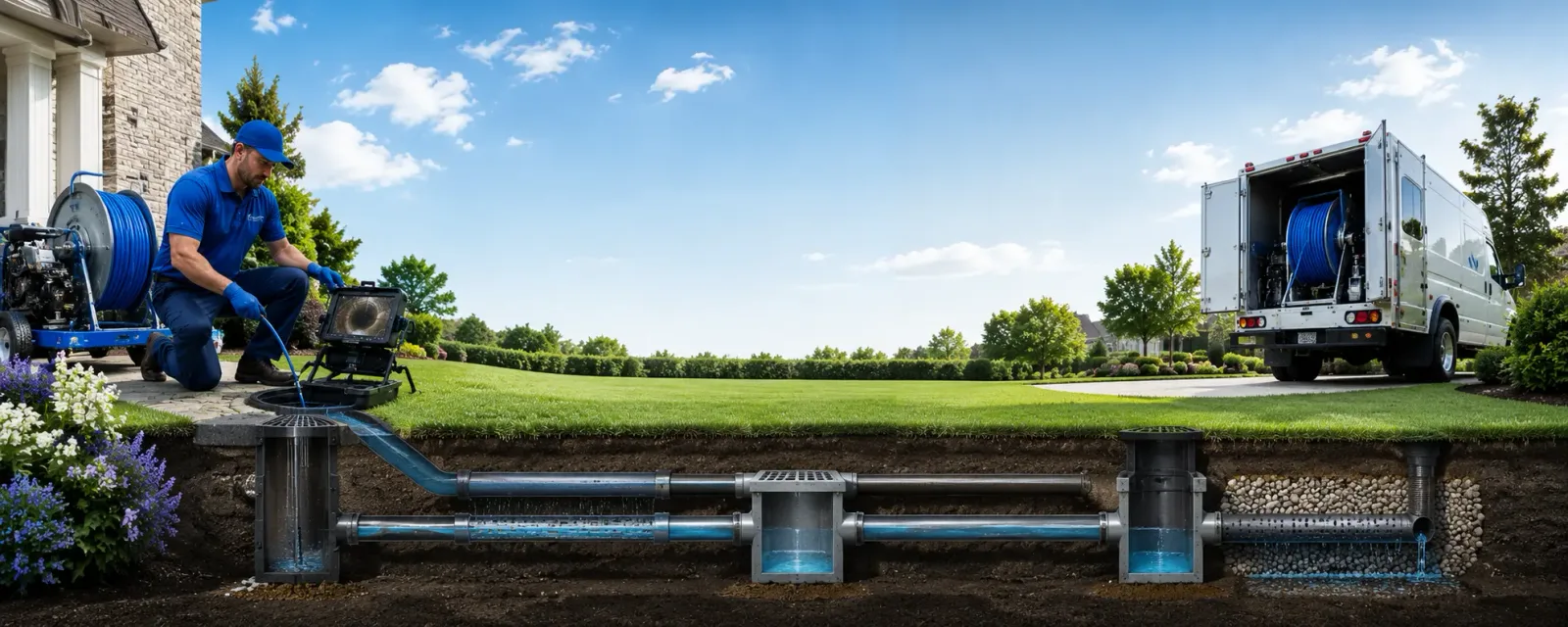 Outdoor drain cleaning information for Grottoes, VA